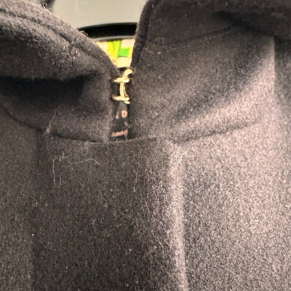 Ted Baker Sollel Black Wool-Cashmere Peplum Coat - Picture 6 of 12